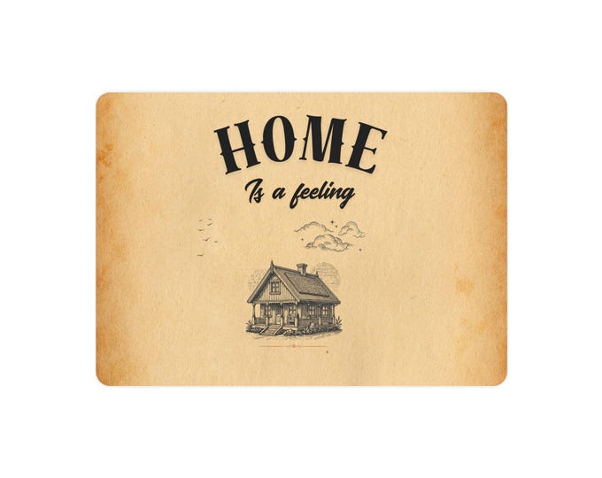 Home Is a Feeling Metal Art Sign | Rustic Cabin Wall Art, Vintage House Decor