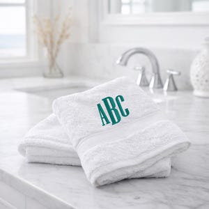 Monogrammed Hand Towel: Choose One or Two Towel Options