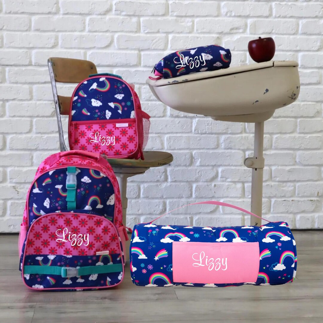 Backpack and Lunch Box Set, Personalized Full-size Kids School Backpack ...