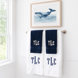Monogrammed Bath Towel Set: One Monogrammed Towel Set or Two