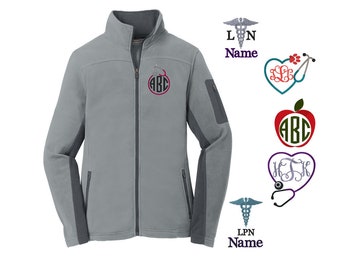 Nurse Jacket Alpine Fleece Full Zip Ladies Jacket, Medical Jacket, designs for Nurse, Teachers and Vet Tech