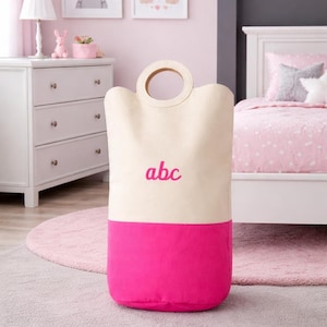 Laundry Hamper, Laundry Bag, College Dorms- College Gift, Canvas Laundry Bags, Easy Carry Laundry Hamper