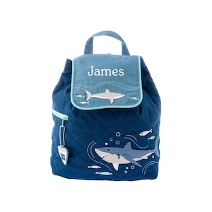 Toddler Backpack, Kids Personalized Backpack, Great Shark Gift for kids, Embroidered Gift for toddlers by Stephen Joseph