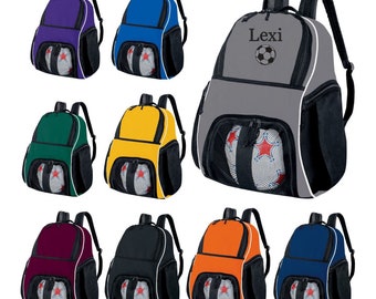 Boys Soccer Bag, Girls Soccer Bags, Embroidered Soccer Bag, Personalized Soccer Bag, Backpack Soccer  Bag, Sports Bag