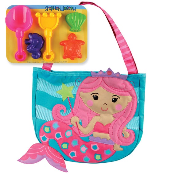 Personalized Children Beach Towel and Beach Bag Set Includes Bucket Hat and Googles for a Full Day at the Beach Personalized Mermaid Design Etsy Ireland
