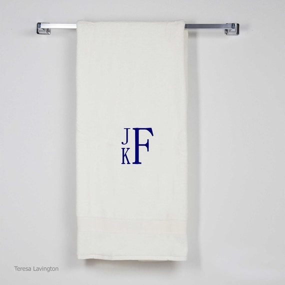 Monogrammed Set Bath Towels, Monogrammed Bath Sheet EXTRA Large