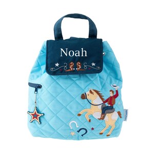 Western Backpack for Toddlers, Personalized Gifts for Kids by Stephen Joseph and Embroidered by Lavington Designs. Little Boy Gift