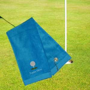 Golf Towel Personalized, Gift for Golfer. Terry Velour Premium Weight Golf Towel. Unisex Golf Gift