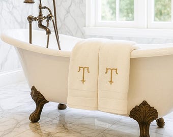 Embroidered Bath Towels: One Monogrammed Towel or Set of Two, you can choose.