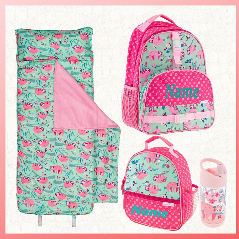 Personalized Nap Mat Backpack Lunch Box Water Bottle Girlish Etsy