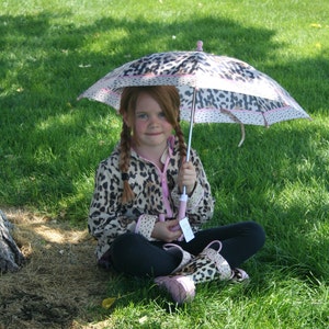 Kids Raincoat, Kids Rain Jacket, leopard Rain Jackets or Girls Rain Coats,Toddler Rain Jackets and boots and umbrella set. Gift for Girl