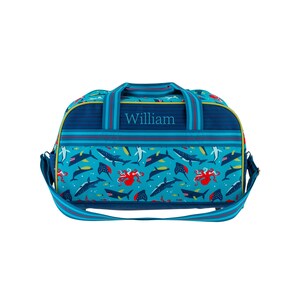 Duffle Bag for Kids| Sleepover Bag| Overnight Bag Kids | Shark Duffel Bag | Duffel Bag| Boys Duffle Bag| Camping Bag |Monogram Duffle Bag