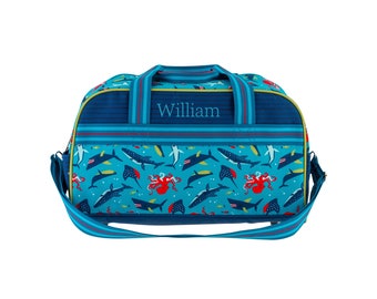 Duffle Bag for Kids| Sleepover Bag| Overnight Bag Kids | Shark Duffel Bag | Duffel Bag| Boys Duffle Bag| Camping Bag |Monogram Duffle Bag