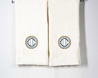 Monogrammed Set Hand Towels, Personalized Towels using Embroidery . Dress up your Bathroom with a new set of towels. 2 TOWELS