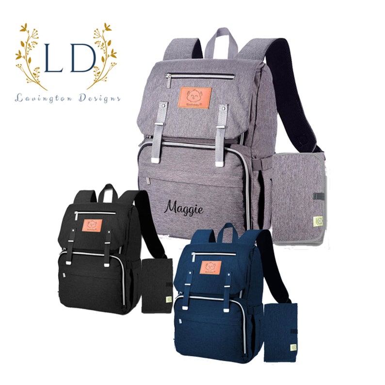 monogrammed diaper bolsa for boy