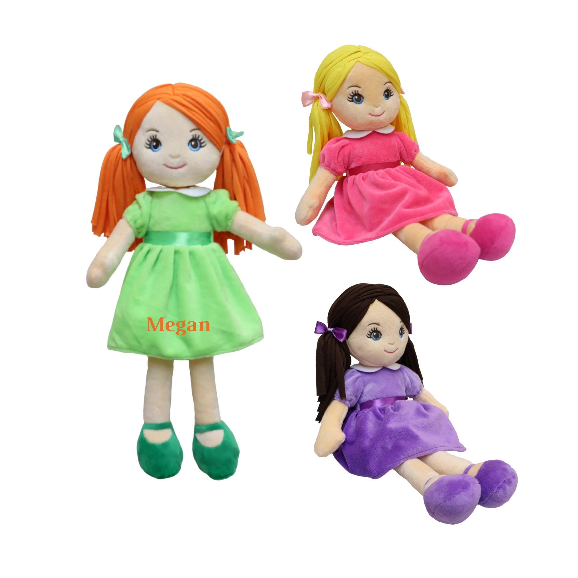 Personalized Ragdoll, My First Cloth-bodied Doll in Bright Colors, With ...