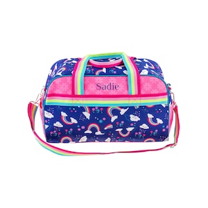 Duffle Bag for Kids| Sleepover Bag| Girls Duffel Bag | Rainbow Duffel Bag | Duffel Bag| Girls Duffle Bag| Camping Bag |Monogram Duffle Bag