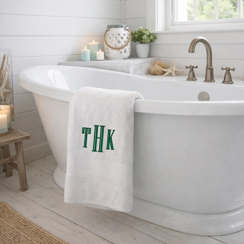 Embroidered Monogram towel