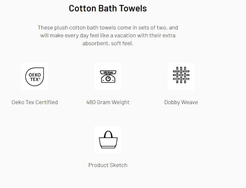 spec. sheet for out monogrammed towels