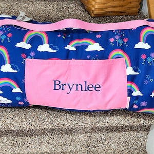 Personalized Embroidered Nap Mat Kids Preschool Sleepover Unique Gift