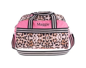Duffle Bag for Kids| Sleepover Bag| Girls Duffel Bag | Leopard Duffel Bag | Duffel Bag| Girls Duffle Bag| Camping Bag |Monogram Duffle Bag