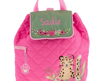 Personalized Toddler Backpack – Quilted Kids Backpack with Name | Monogrammed Preschool Bag for Boys or Girls | Stephen Joseph