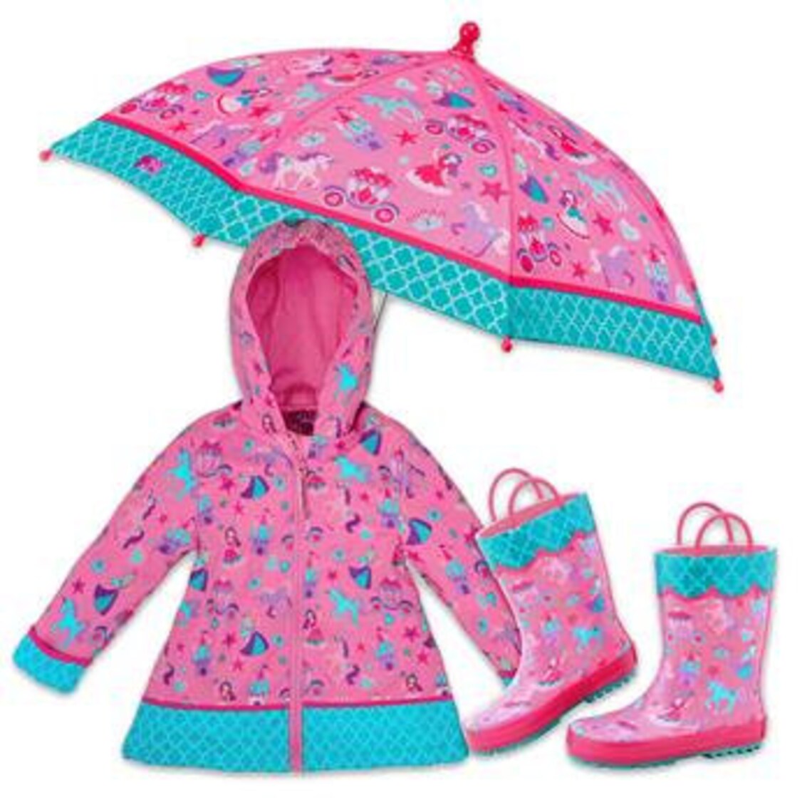 Kids Rain Gear Girls Rain Jacket Stephen Joseph Rain Boots Etsy