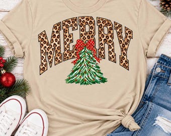 Merry Leopard Graphic Apparel