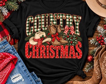 Country Christmas Graphic Apparel