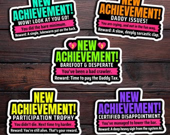 Dungeon Crawler Carl Stickers | Series 1 New Achievement Pack! | Waterproof Matte Vinyl Decals | Waterbottle & Laptop