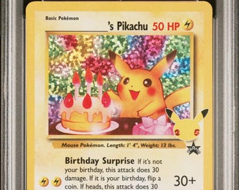 2021 Pokemon Celebrations Birthday Pikachu-holo Classic Coll-black