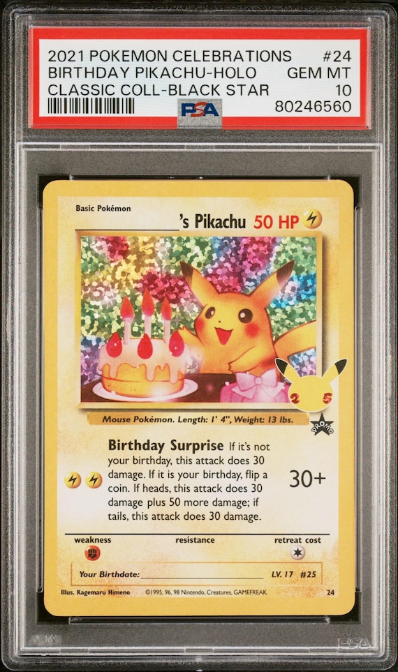 2021 Pokemon Pikachu （Birthday）カード 2021 Pokemon Celebrations Birthday Pikachu-holo Classic Coll-black