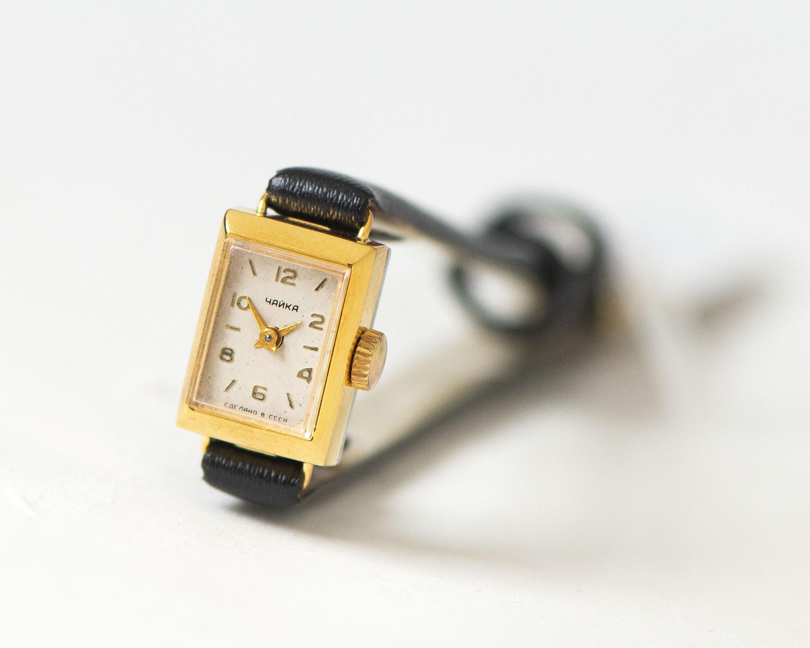 史上最小のレディース腕時計Chaika vintage、金メッキレディース