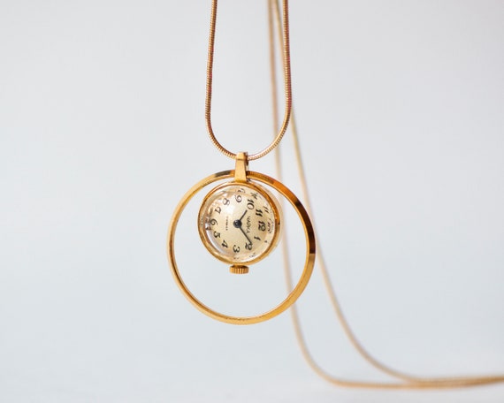 Dameshorloge hanger vergulde ketting Seagull vintage horloge op nek sierlijke minimalistische sieraden Arabische cijfers wijzerplaat horloge ketting cadeau Etsy Nederland