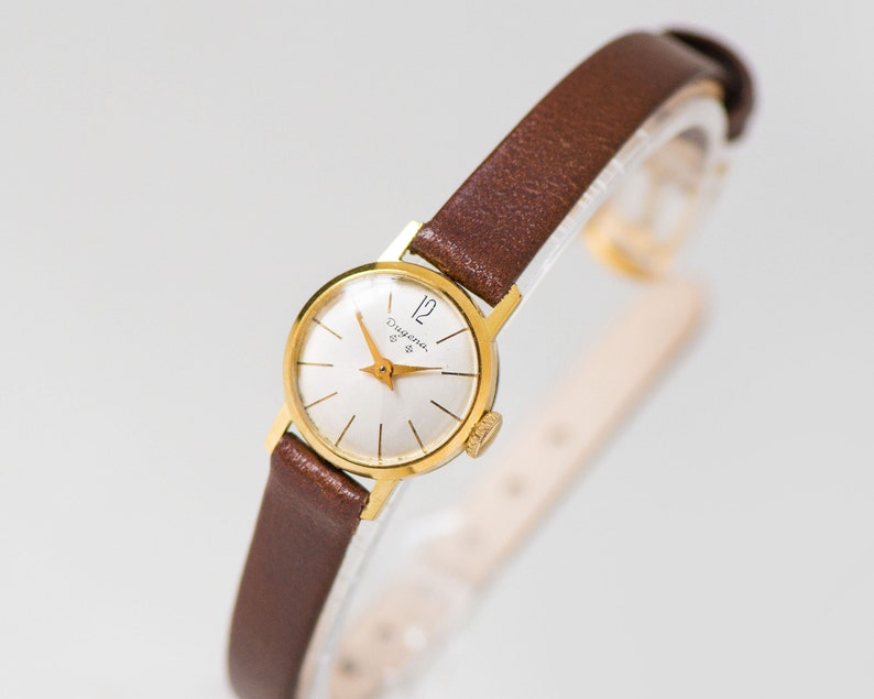 Dugena Women Watch Gold Plated Vintage Minimalist Wristwatch | Etsy