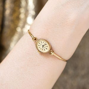 Chick women's wristwatch gold plated Seagull vintage, oval dial cocktail watch bracelet gift vintage fashion small wrist lady timepiece