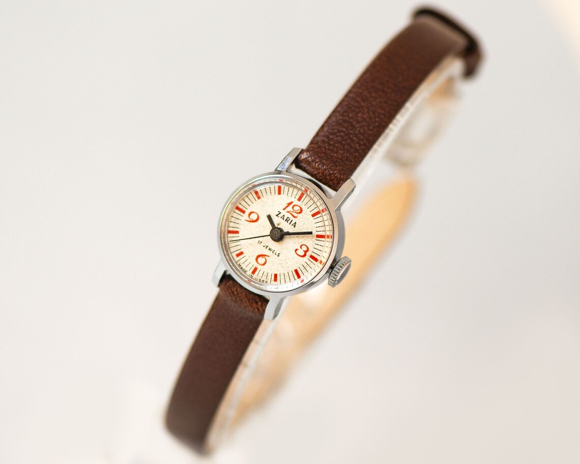 digital watch with red digits