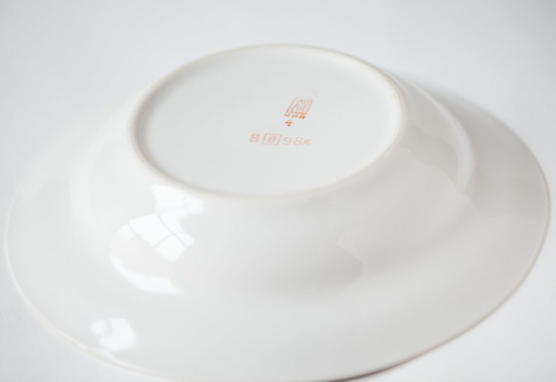 cute soup plate porcelain for cats lover small bowl housewarming tableware kids kitty fun happy cat 70s Vintage kids plate sleeping cat