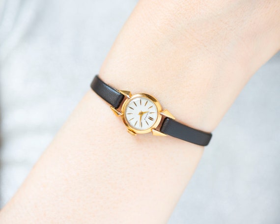 Rare women's watch gold plated Seagull, smallest … - image 2