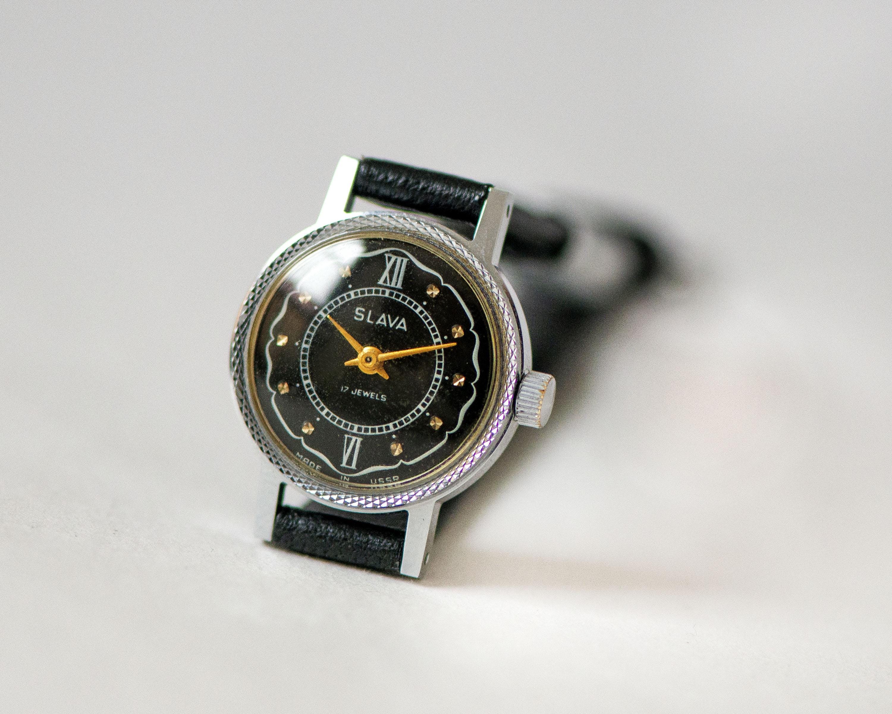 Orologio Da Donna OIDEA Vintage Con Quadrante Grande, Digitale Analogico Al Quarzo, Bracciale In Acciaio Inox E Cinturino Elastico Nero - 2