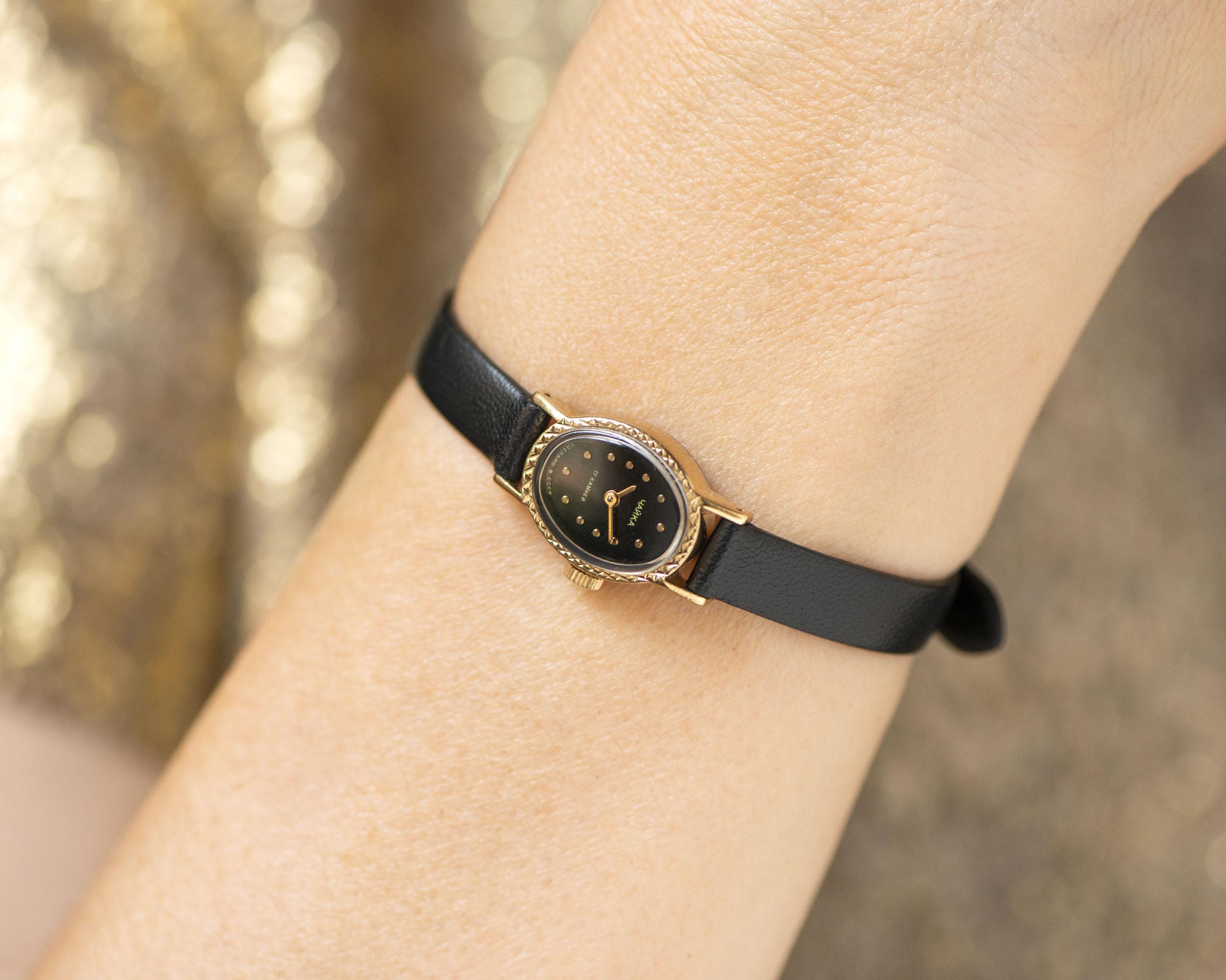 Wrist Watch Small Black Watch Black Micro Watch For Women Vintage