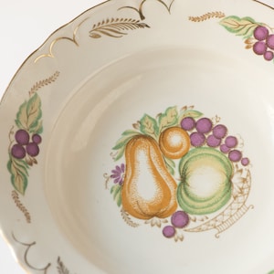 Vintage dinner plate, deep plate, soup plate porcelain, soup bowl housewarming, tableware fruits vegetables decorations mother gift