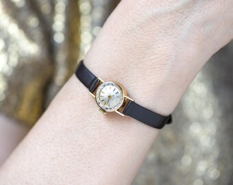 Montre Femme Vintage Plaquée Or Des Années 1950-60 - Mécanique, Bracelet Kestenmade USA