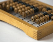 Wooden vintage abacus Soviet retro calculator kids abacus home decor