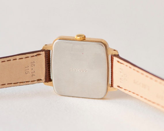 Unused women's watch square minimalist Dawn, gold… - image 7