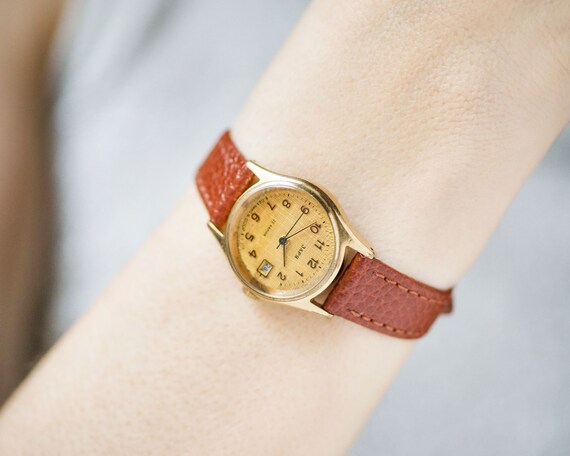 Vintage Women S Watch Classic Dawn Gold Plated - Classic Women S Watch Leather Band Vintage Women S Watch Classic Dawn Gold Plated - Classic Women S Watch Leather Band