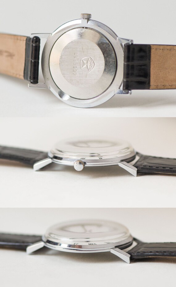Edel Herrenuhr Ray, schlanke Männer Armbanduhr Vintage, schwarz weiß Uhr, sehr guter Zustand Uhr, handgefertigte Premium Lederband neu Edel Herrenuhr Ray, schlanke Männer Armbanduhr Vintage, schwarz weiß Uhr, sehr guter Zustand Uhr, handgefertigte Premium Lederband neu