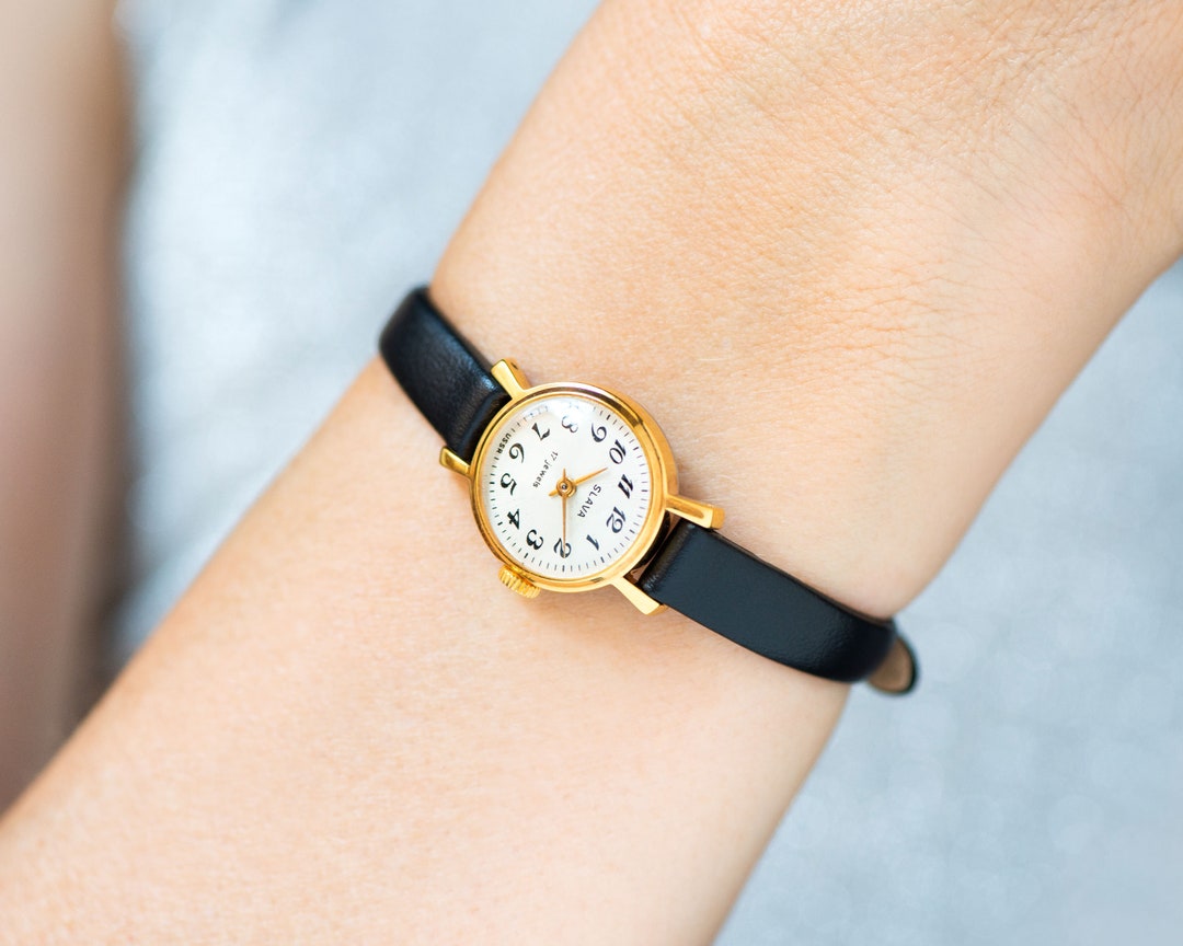 Classic Women Watch Gold Plated Glory Unused, Vintage Lady Watch Arabic