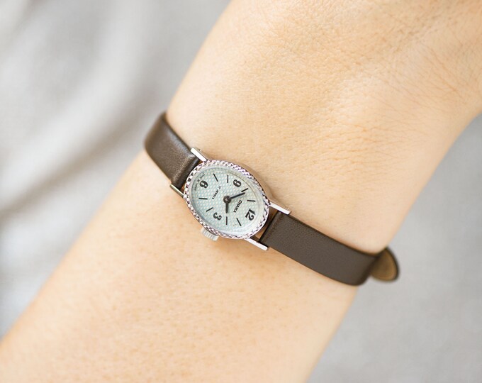 Blue Oval Women Watch Seagull Rare Dial Women's Watch Etsy