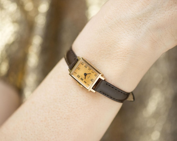 Women Watch Tank Gold Plated Ray Unused Vintage Gift, Lady  display picture 2